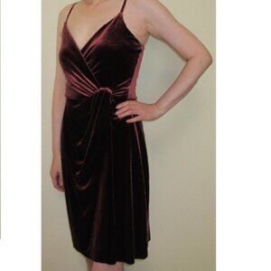 NWT Bailey 44 Wine Velvet Spaghetti Adjustable Strap Mini Dress